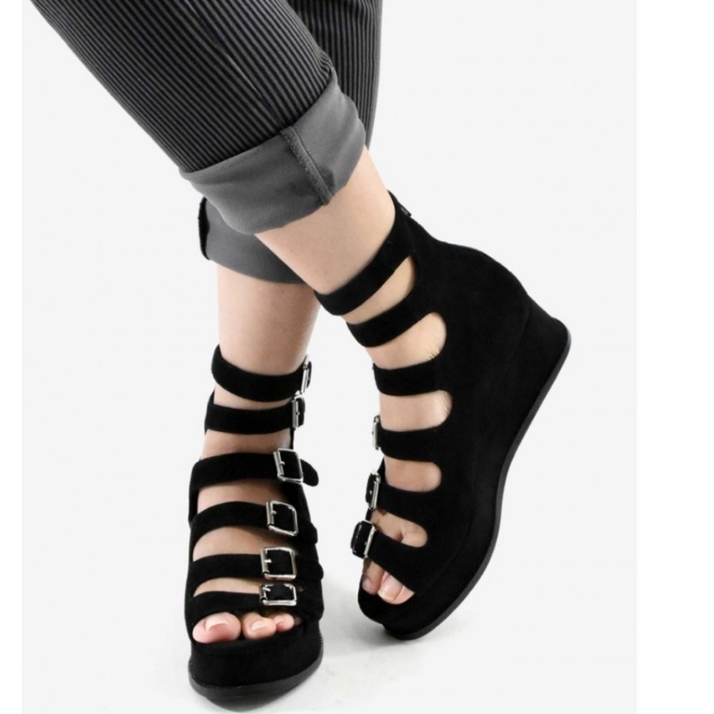 Jeffrey Campbell platform gladiator sandals